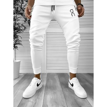 Pantaloni de trening alb conici 12260 O3-1*