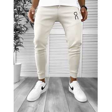 Pantaloni de trening bej conici 12260 K6-1