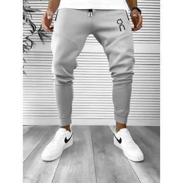 Pantaloni de trening gri conici 12260