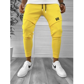 Pantaloni de trening mustar conici 12259 I14-1.3*