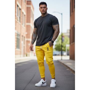 Pantaloni de trening mustar conici 12260 Y2-4