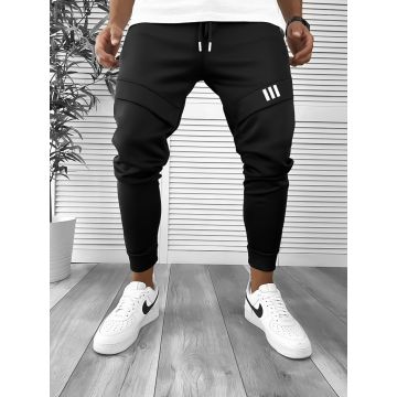 Pantaloni de trening negru conici 12259 113