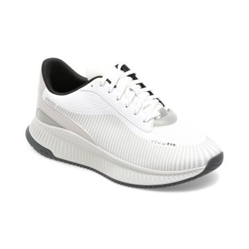 Pantofi BOSS albi, 3493, din material textil