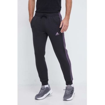 adidas pantaloni de trening culoarea negru, cu imprimeu
