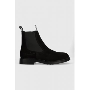 Gant botine din piele intoarsa Millbro barbati, culoarea negru, 27633415.G00