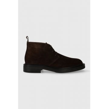 Gant pantofi de piele intoarsa Fairwyn barbati, culoarea maro, 27643407.G46