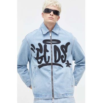 GCDS geacă din denim bărbați, de tranziție, oversized
