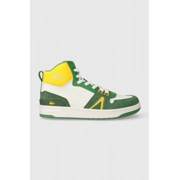Lacoste sneakers din piele L001 Leather Colorblock High-Top culoarea verde, 45SMA0027 Lacoste sneakers din piele L001 Leather Colorblock High-Top culoarea verde, 45SMA0027