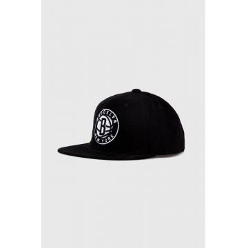 Mitchell&Ness șapcă de baseball din bumbac BROOKLYN NETS culoarea negru, cu imprimeu