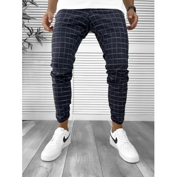 Pantaloni barbati casual in carouri 12289 S2