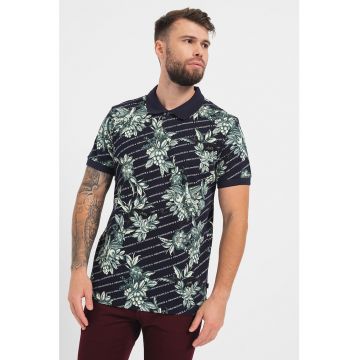 Tricou polo din bumbac cu imprimeu