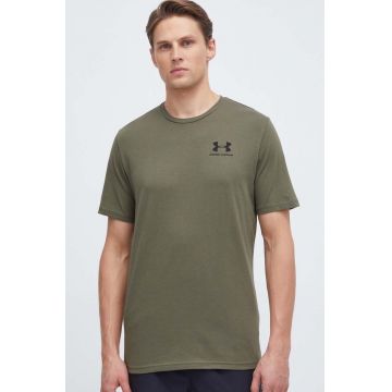 Under Armour tricou barbati, culoarea verde, cu imprimeu, 1326799