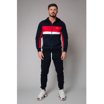 Costum sport cu fermoar si gluga