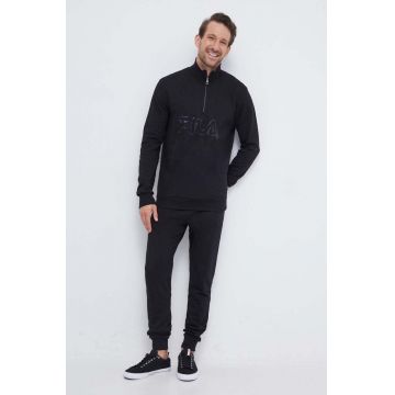Fila trening din bumbac culoarea negru Fila trening din bumbac culoarea negru