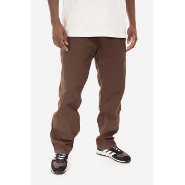 Gramicci pantaloni de bumbac Gramicci Pant culoarea maro, drept G102.OGT-green