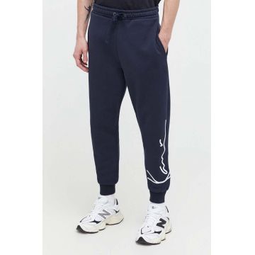 Karl Kani pantaloni de trening culoarea albastru marin, cu imprimeu
