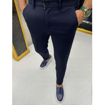 Pantaloni barbati casual bleumarin 12293