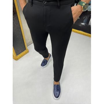 Pantaloni barbati casual negri 12292 F3-4