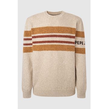 Pulover de bumbac cu dungi