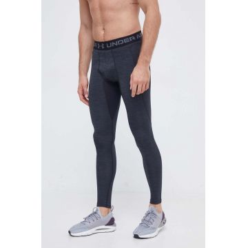 Under Armour leggins de antrenament culoarea gri, melanj