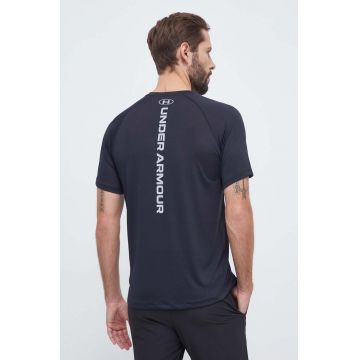 Under Armour tricou de antrenament Tech culoarea negru, cu imprimeu