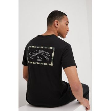 Billabong tricou din bumbac culoarea negru, cu imprimeu