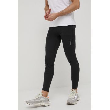 Houdini leggins sport Adventure barbati, culoarea negru, neted