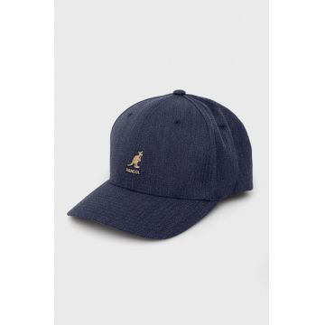Kangol caciula din amestec de lana culoarea albastru marin, cu imprimeu