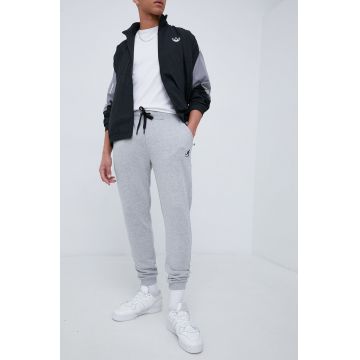 Kangol pantaloni de trening din bumbac culoarea gri, neted KLEU007-117