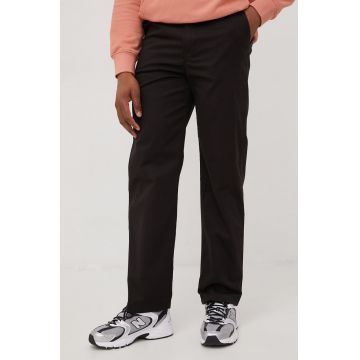 Lee pantaloni barbati, culoarea negru, cu fason chinos