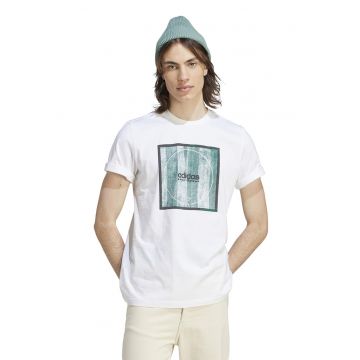 Tricou din bumbac cu imprimeu Tiro Box - Alb