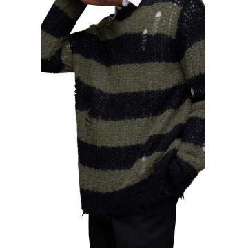 AllSaints pulover din amestec de lana Sid barbati, culoarea negru, light