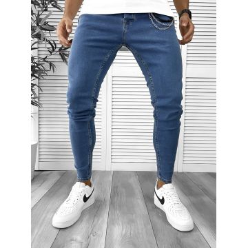 Blugi barbati conici albastri 409 H1-2