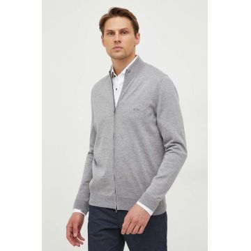 BOSS cardigan din lana culoarea gri