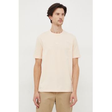 BOSS tricou ORANGE bărbați, culoarea bej, uni 50473278