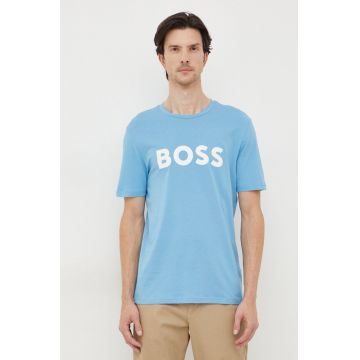 BOSS tricou din bumbac BOSS CASUAL barbati, cu imprimeu