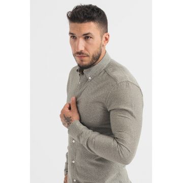 Camasa slim fit cu guler Oxford