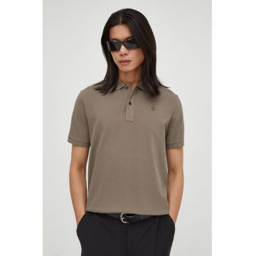 G-Star Raw tricou polo barbati, culoarea bej, neted