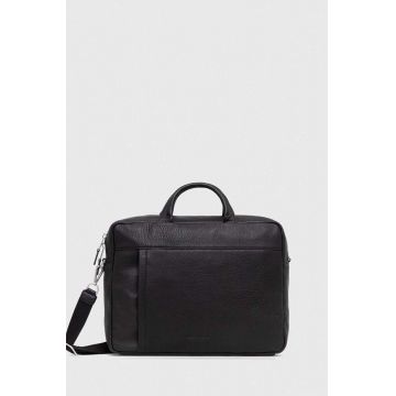Marc O'Polo geanta de piele culoarea negru
