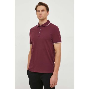 Michael Kors tricou polo barbati, culoarea bordo, neted