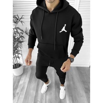 Trening barbati slim fit vatuit Pantaloni + Hanorac negru 12325 P19-4.1