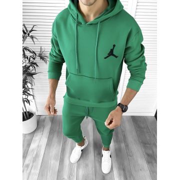 Trening barbati slim fit vatuit Pantaloni + Hanorac verde12325 75-4