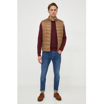 Trussardi vesta barbati, culoarea maro, de tranzitie
