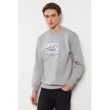 Bluza de trening din amestec de bumbac cu imprimeu grafic