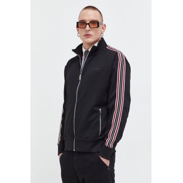HUGO bluza barbati, culoarea negru, cu imprimeu