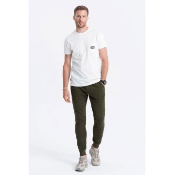 Pantaloni de trening cu fermoar pe glezne - Kaki