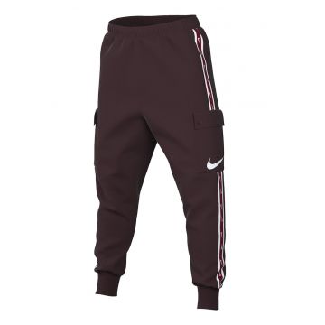 Pantaloni de trening cargo cu logo Repeat - Violet pruna