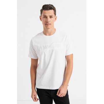 Tricou regular fit din amestec de bumbac cu broderie logo