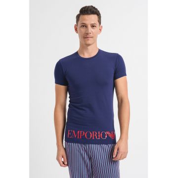 Tricou slim fit de casa cu logo