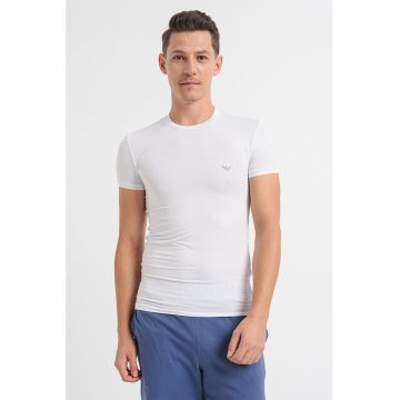 Tricou slim fit de casa din amestec de modal